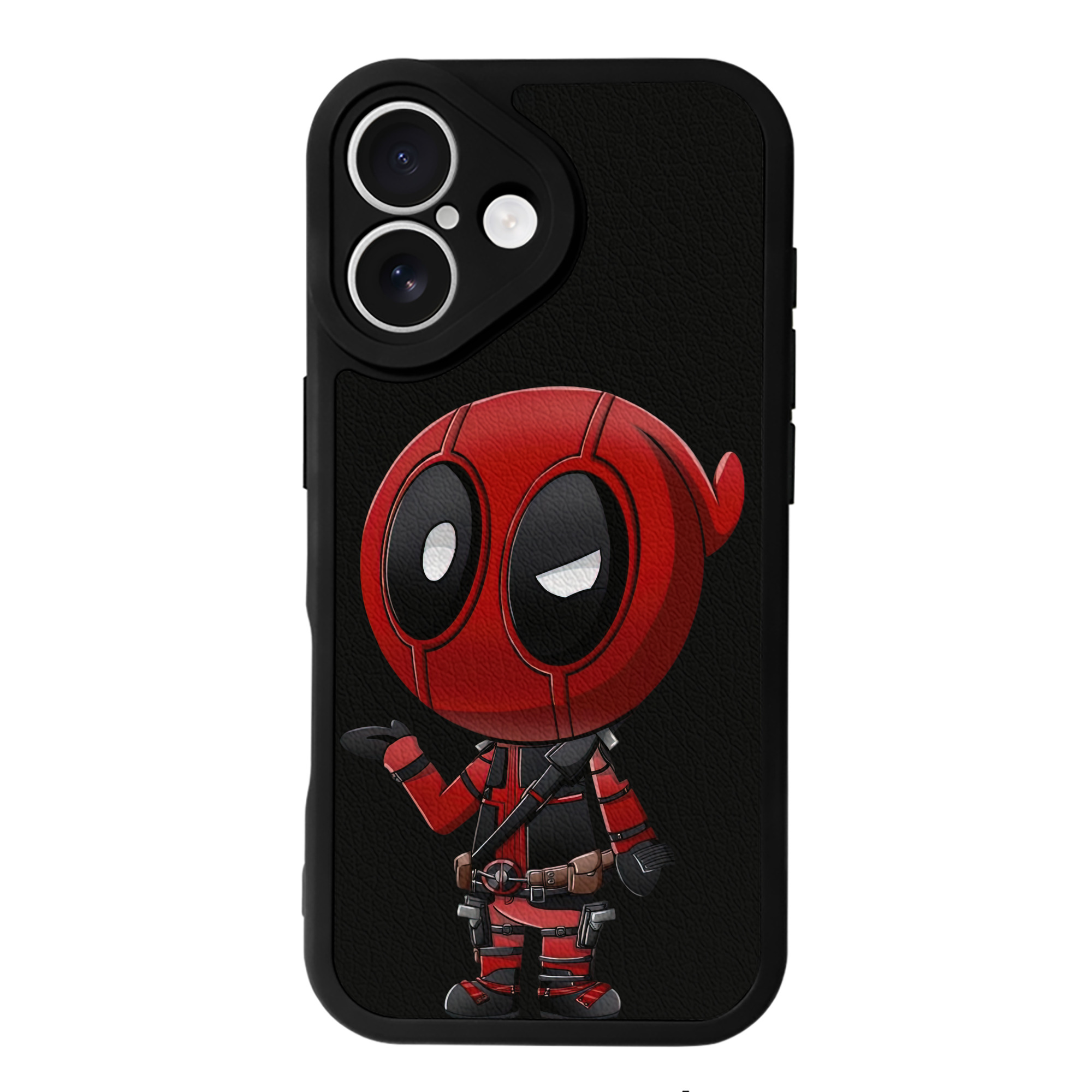 （画像用） Deadpool デッドプール 【iPhone 16シリーズ対応】シリコンスマホケース（レザー調） 材質：シリコン